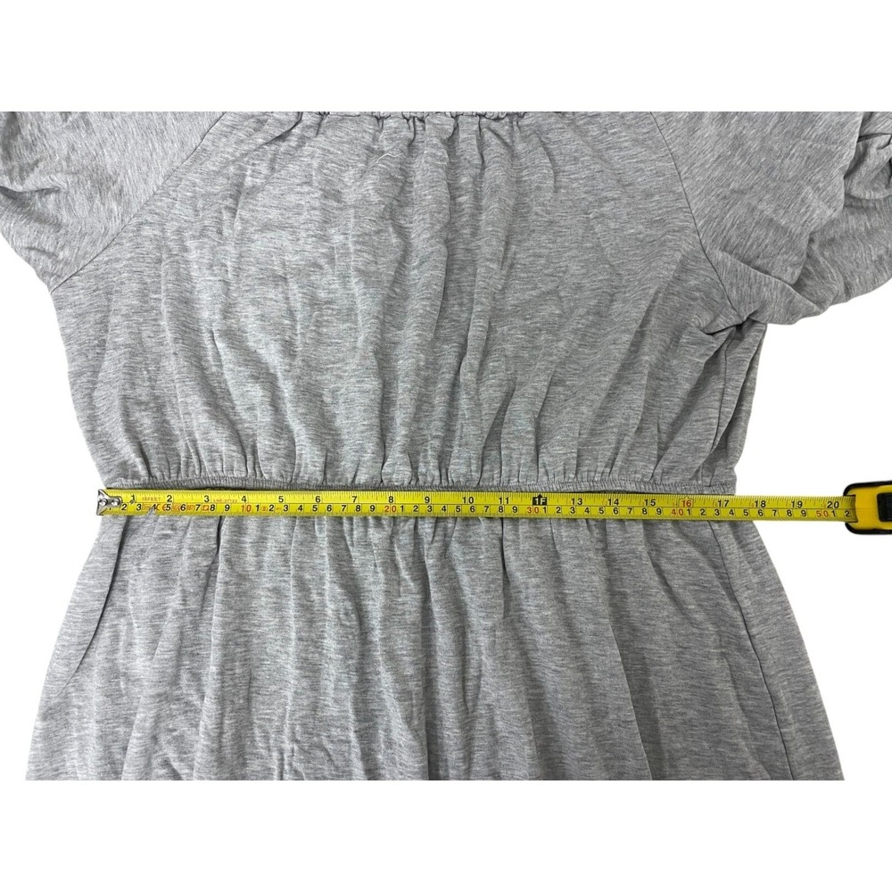 The Vanity Room Off the Shoulder Dress Womens Plus Size 3X Gray French Terry NWT - Picture 13 of 16